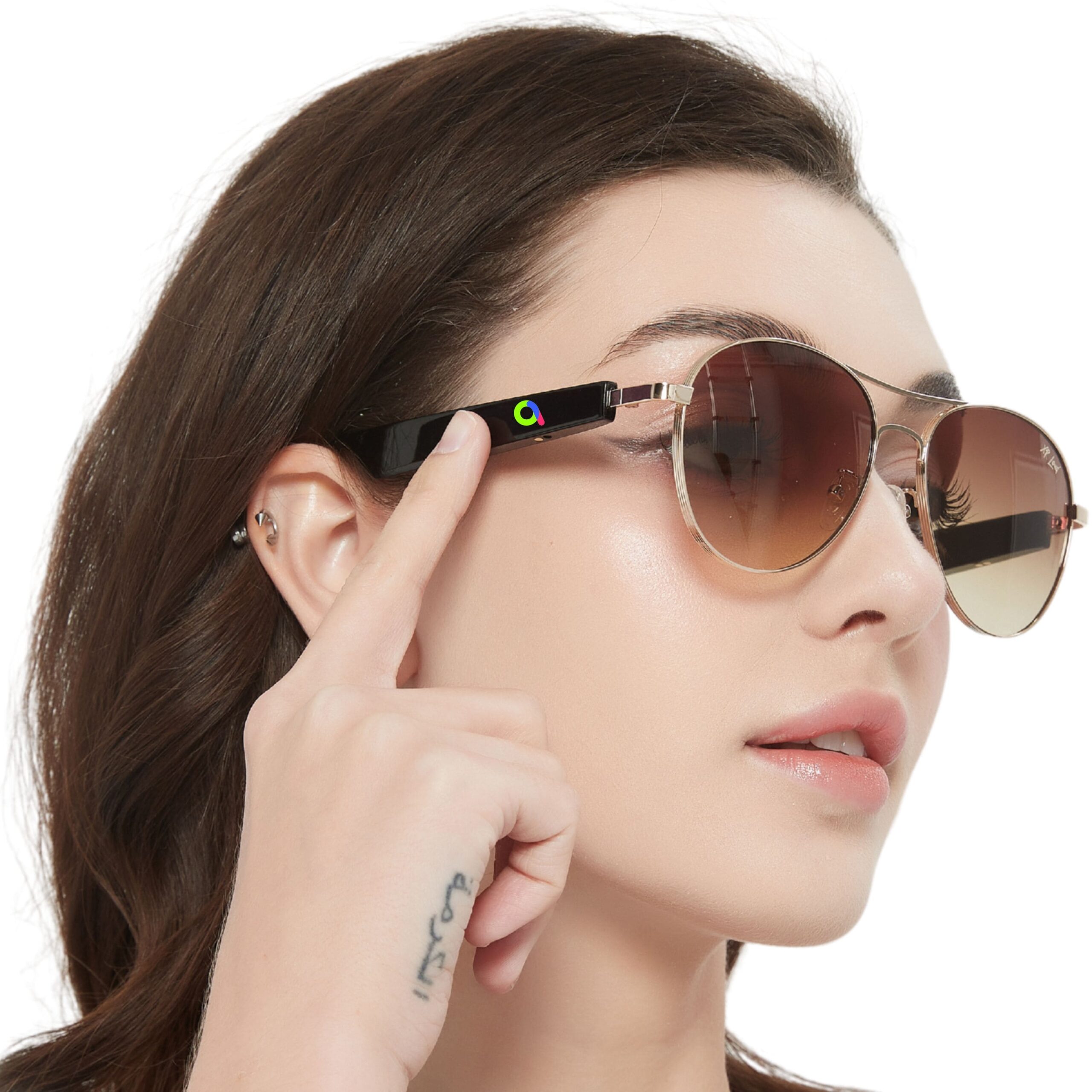 Smart glasses for women - Smart Bluetooth Glasses for Women - Main & Swatch with Axia Touch Sensor